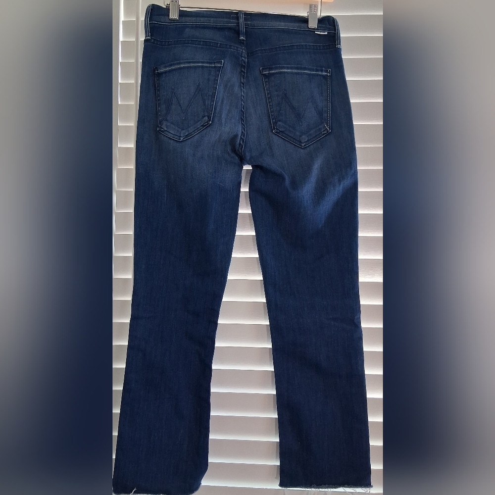 Mother The Mid Rise Dazzler Crop Fray Jeans Sz 28 Excellent Pre-Owned - Picture 11 of 11